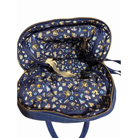 Disney Parks Loungefly WDW 50th Anniversary Blue Canvas Backpack - Picture 14 of 16